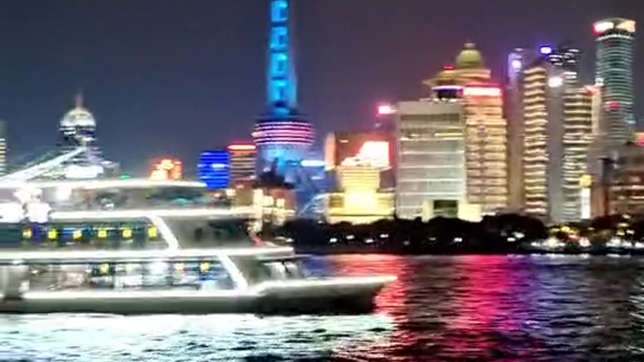 Night view of the Bund in Shanghai, China