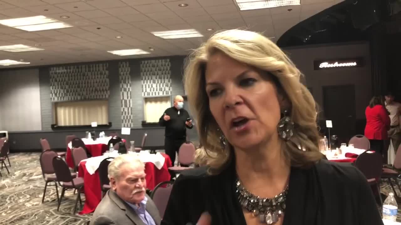 Chairwoman Dr. Kelli Ward with Host George Nemeh