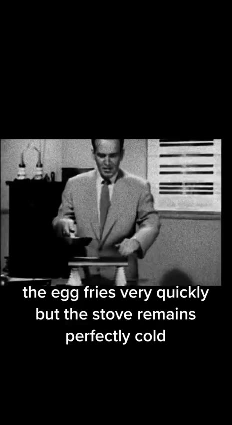 Frying eggs on a COLD stove. I wonder why this wasn't mass produced?