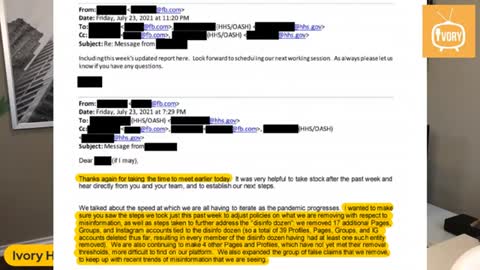 CENSORSHIP EVIDENCE BIDEN ADMIN EMAILS TO SOCIAL MEDIA COMPANIES