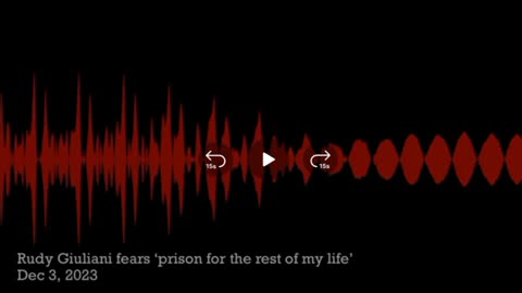 Rudy Giuliani Fears prison for The Rest of My life