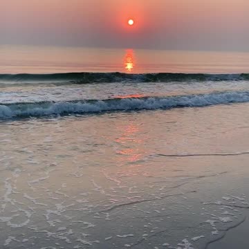 Perspective on Sunset from the Beach