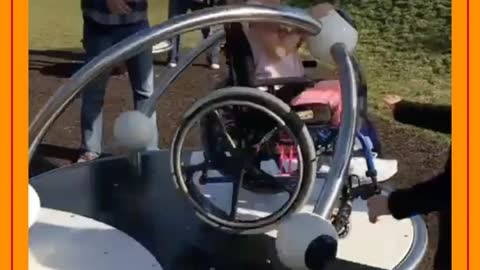 disabled child playing in the park