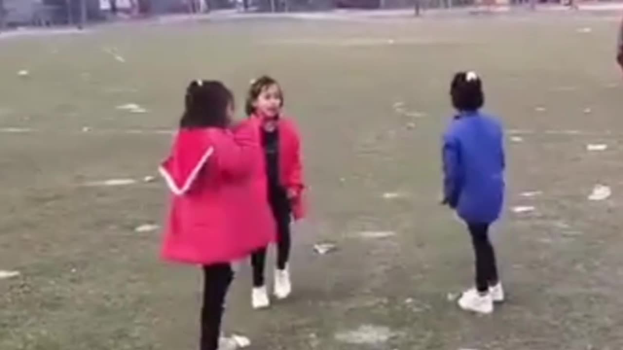 Small grills beautiful group dance..