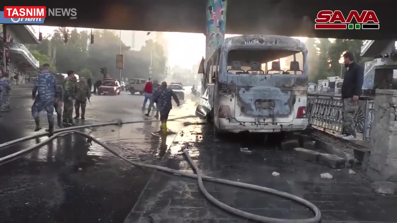 BREAKING – Syria: A bus explodes in Damascus