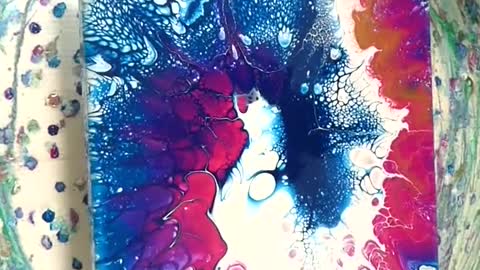 The simplest painting of creative fluid painting