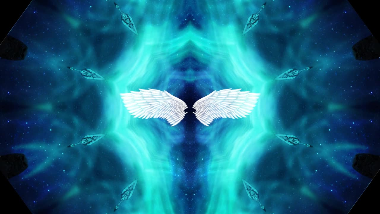 432 Hz Ancient Geometry Sound Bath | Aurora Borealis Art | Meditation music | Angelic | HEALING