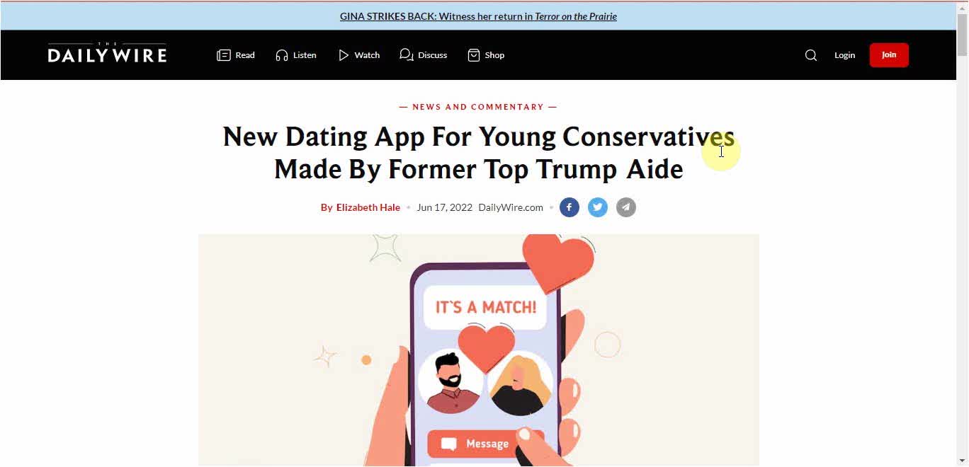 Conservative Dating App Clip (1 Min)