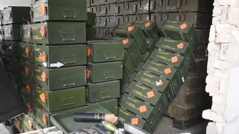 Russia army found thousands of tons of ammunition, including Western-made shells.