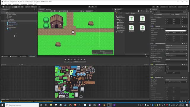 Following Zelda like unity tutorial part 2