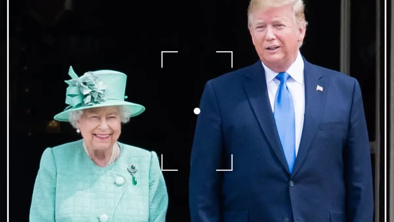 President Trump and Her Majesty, Beautiful Moments. #trump #thequeen #shorts #fp