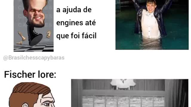 Magnus Carlsen e Bob Fischer Lore GM Xadrez Meme