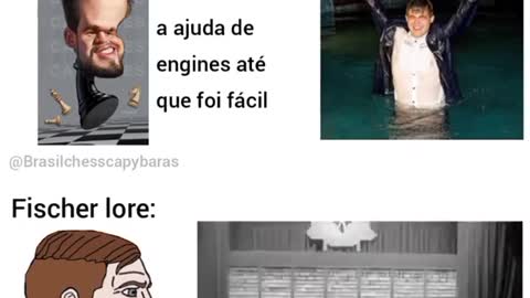 Magnus Carlsen e Bob Fischer Lore GM Xadrez Meme