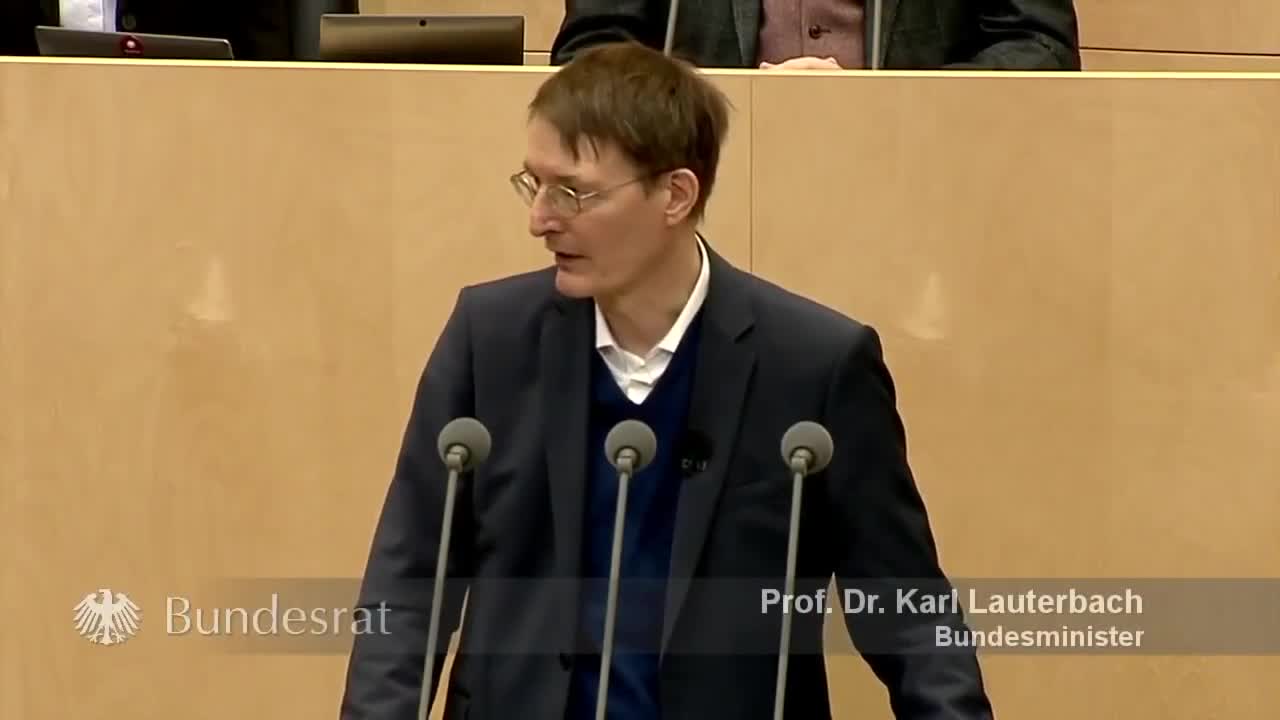 ❗️Gesundheitsminister Lauterbach - Bundesratsitzung 14.01.2022