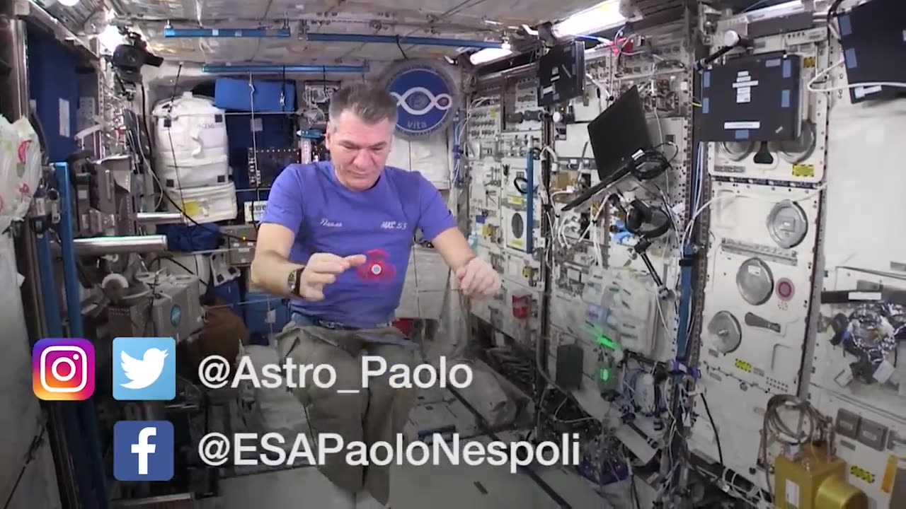 Fidget spinner spinning in space!