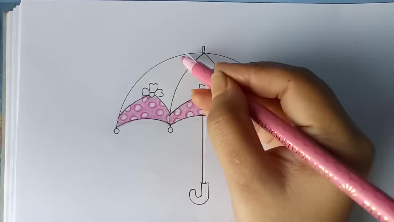 How to draw umbrella step by step ( very easy ) __ drawing __ art video