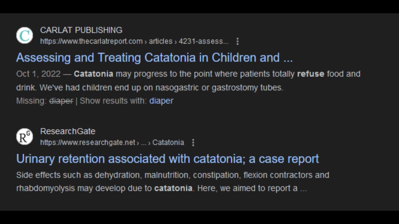 Two Symptoms Of Catatonia