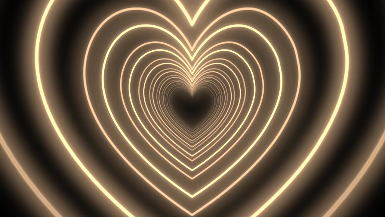 625. Brown Heart Background🤎Love Heart Tunnel Background Video Loop Heart