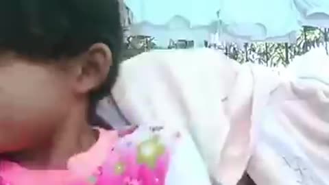 Kid fun with cat