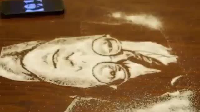 Amazing Art Making Man's Face with Salt #talents