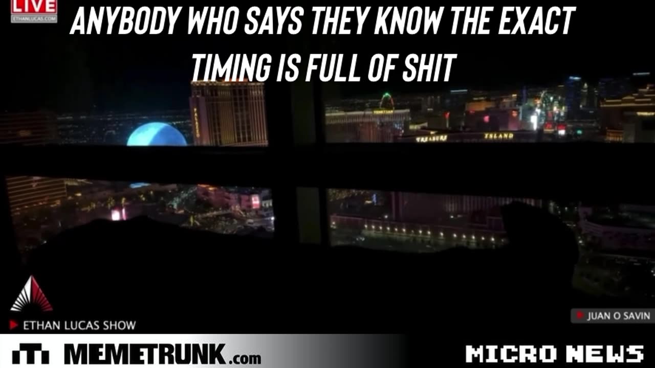 Anybody who claims to know the exact timing is full of shit