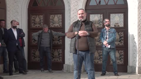 Выступление председателя «Аидгылара» Кана Кварчия на сегодняшнем митинге у Драмтеатра