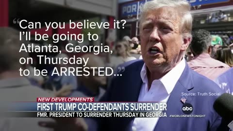 Trump announces he will surrender