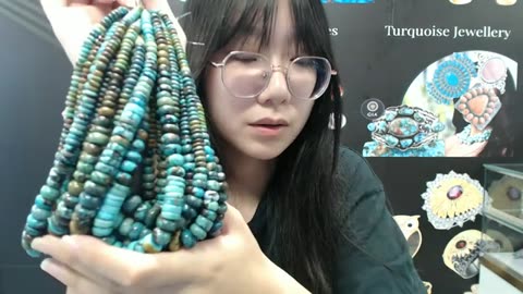 20240920-06 100% natural Turquoise Rondelle beads & Turquoise Abacus Beads