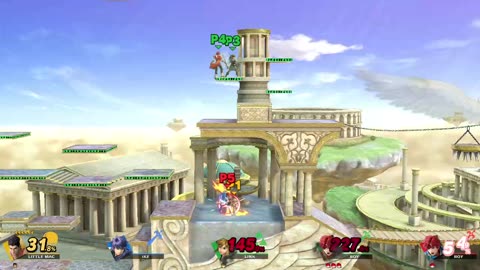 Little Mac vs Ike vs Link and Roy vs Roy on Plautena's Temple (Super Smash Bros Ultimate)