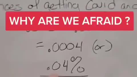 Why are we afraid? C-19 by the numbers