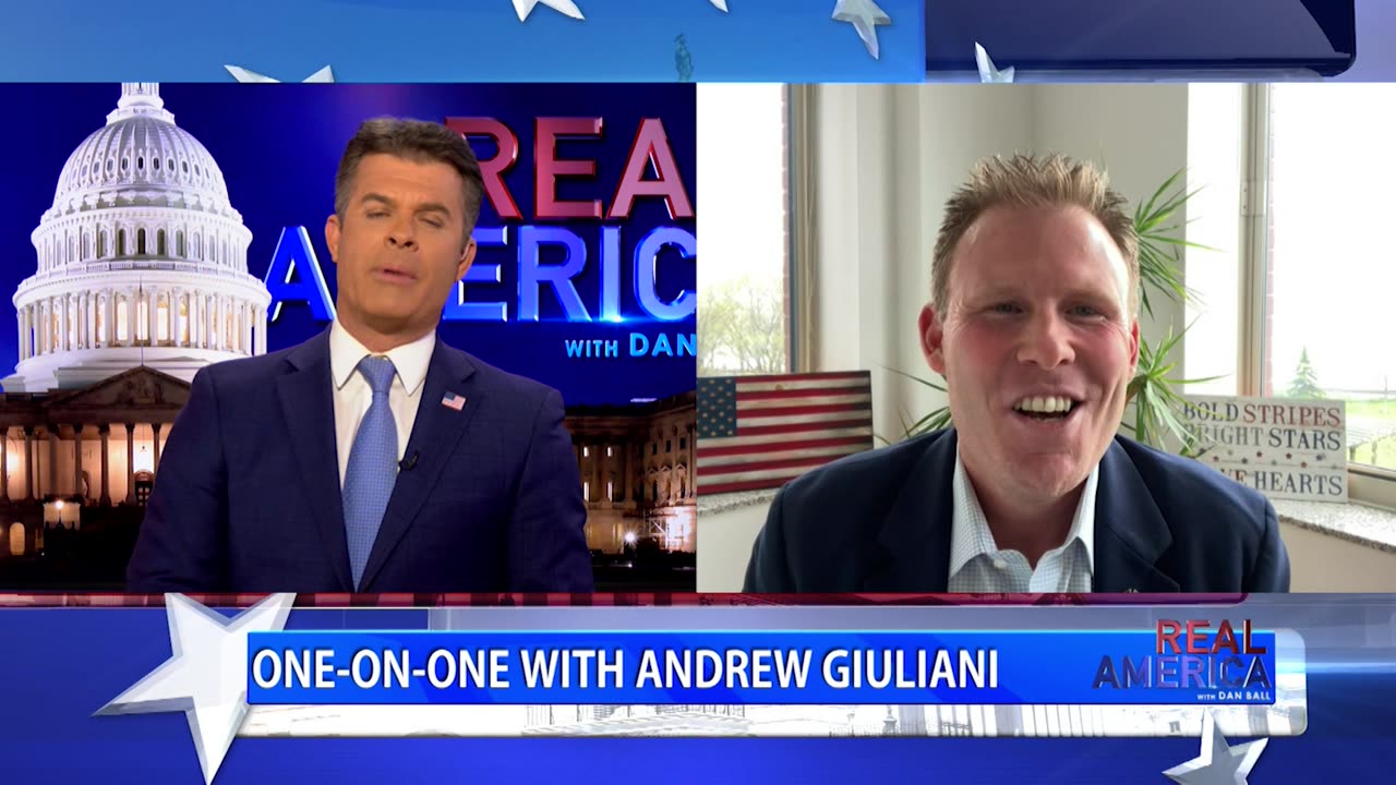 REAL AMERICA -- Dan Ball W/ Andrew Giuliani, Spoiled Illegal Aliens In NYC, 4/17/24