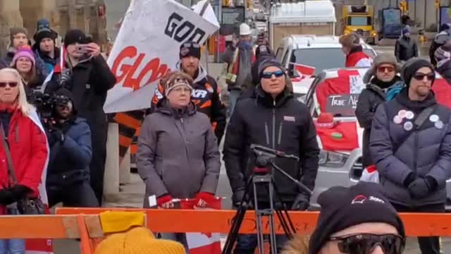 Trucker Freedom Convoy 2022 Police On Guard Member Speaks on The Canadian Charter