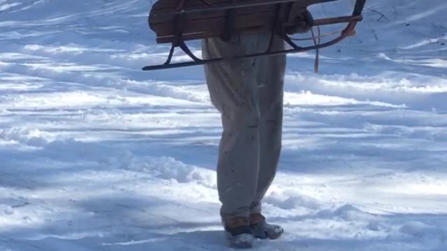 Geezer Sledding Skills