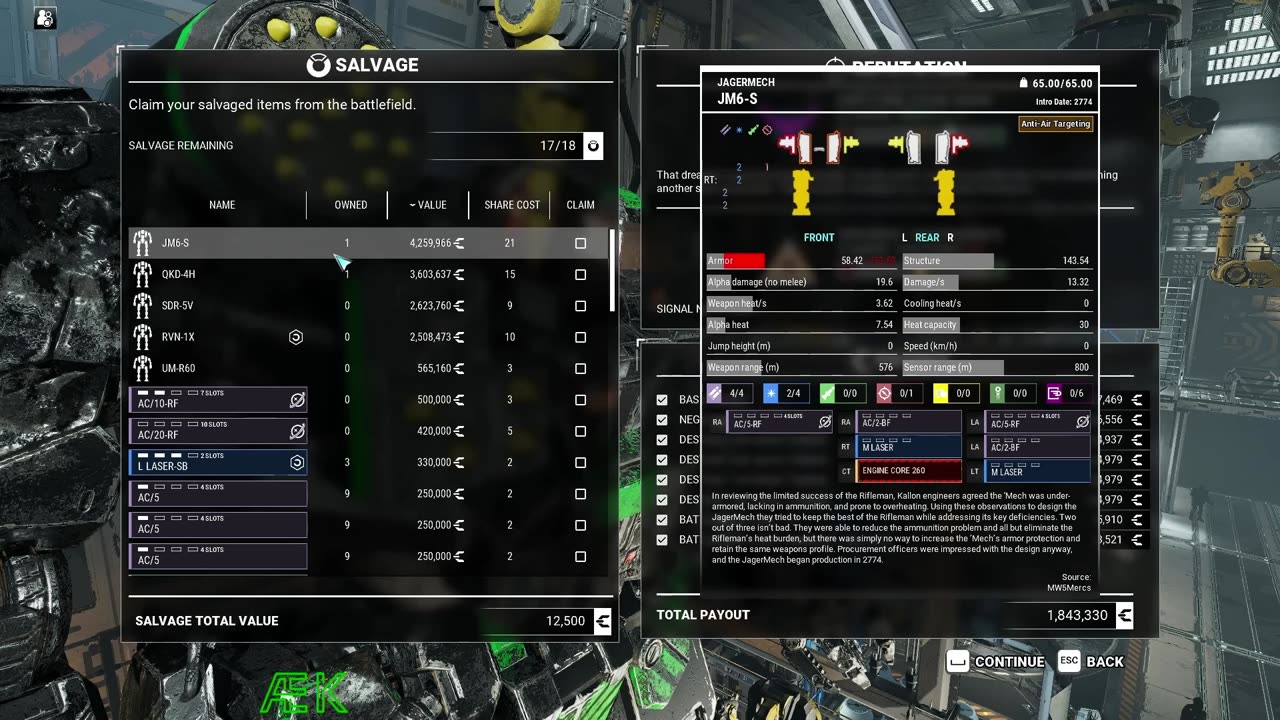 Mechwarrior 5: Mercenaries My Thunderbolt Build(so far)