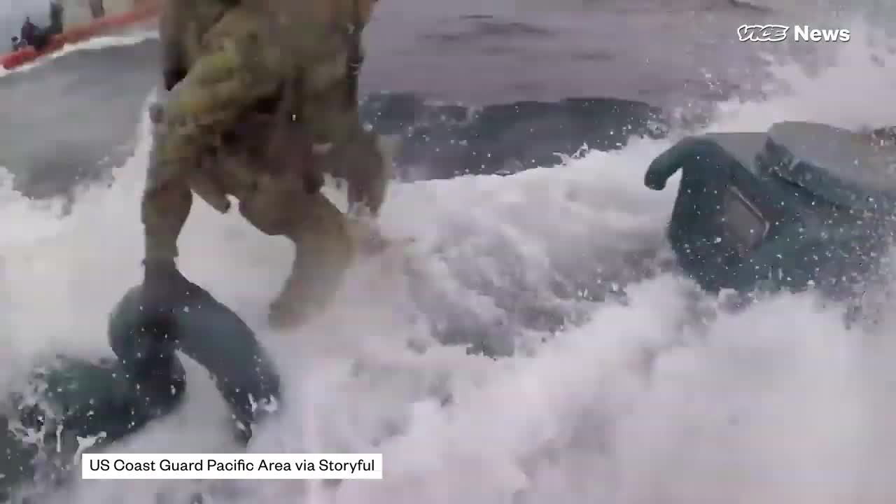 Coast Guard Dude Surfs a Narco-Sub Packed With Cocaine