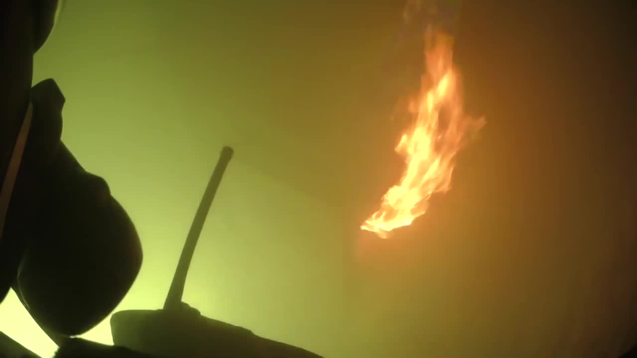Firefighters in the smoke. workout!