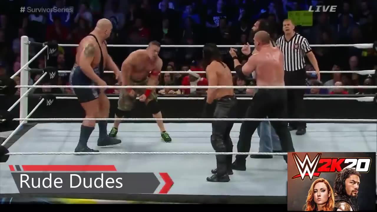 Wwe Team Cena VS Team Authority Survivor Series 2014(5 ON 5 Tag Elimination Match