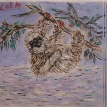 Sloth No 2 - Acrylic Painting