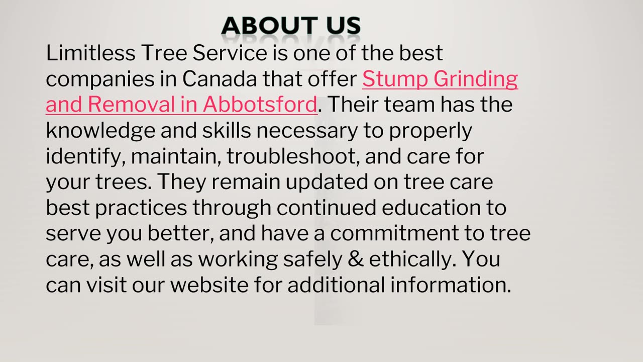 Stump Grinding and Removal in Abbotsford.