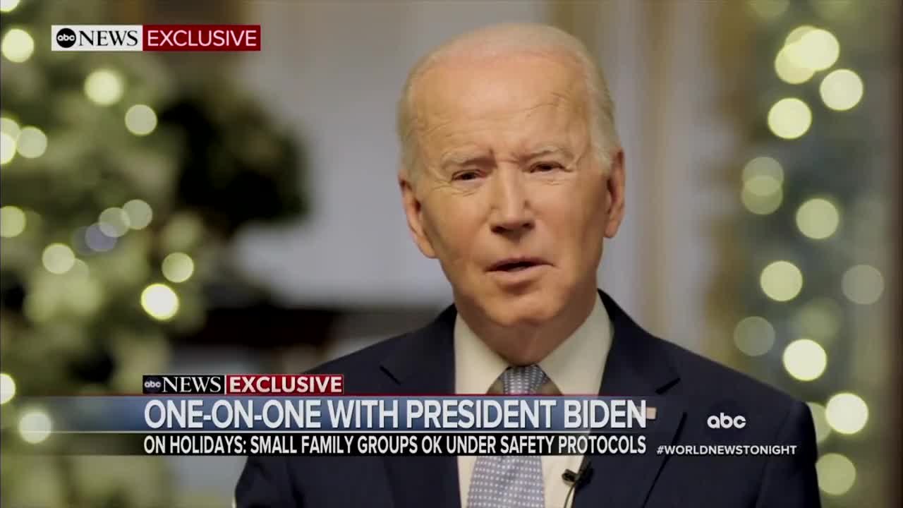 Biden says the "expectation" is that COVID-19 will be overcome, "but we don't know for certain."