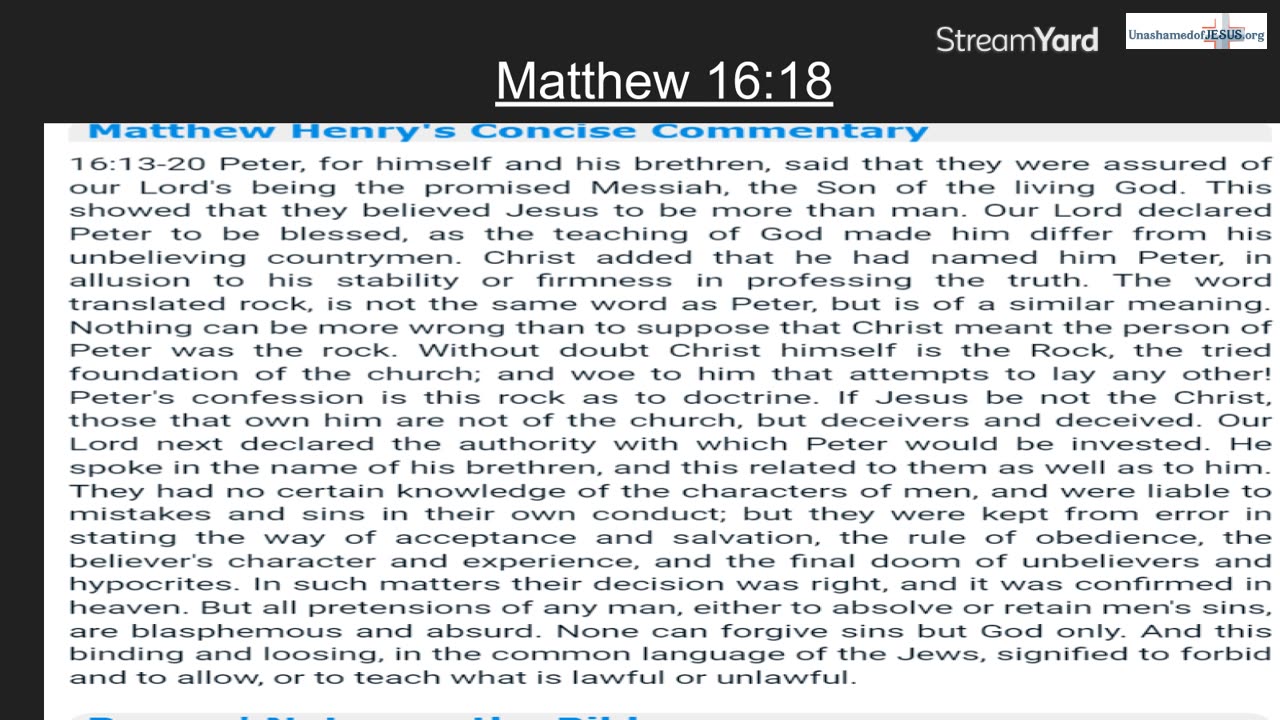 What Is The Church? Who Is The Rock?
