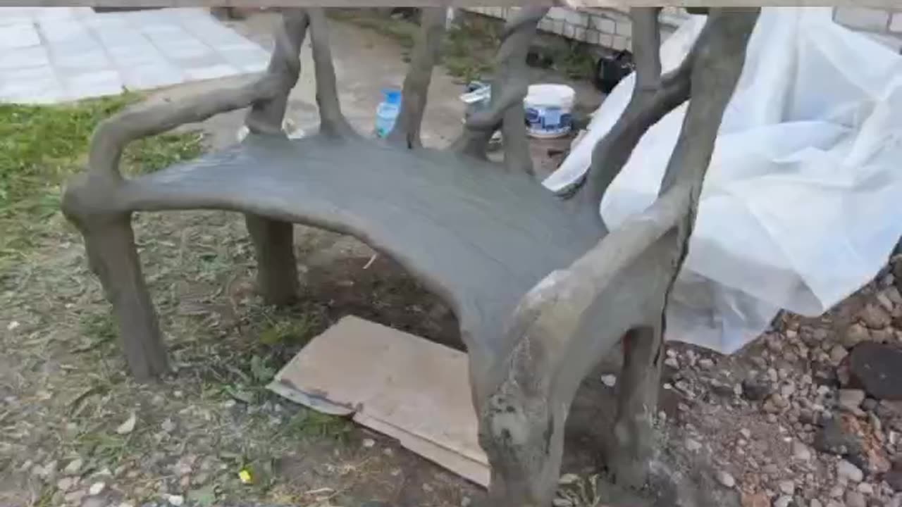 Bench! Cement! With your own hands!