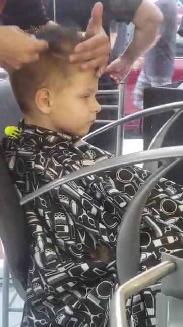 cutting hair sleeping