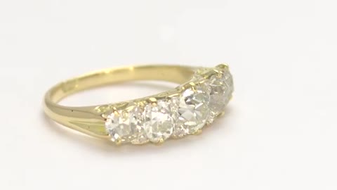 18ct Yellow Gold Five Stone Diamond Ring