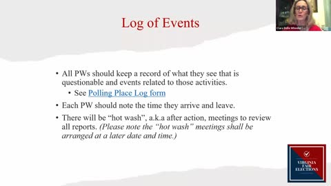 VFE Election Officers and Poll Watchers | Training