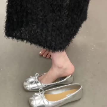 2024 New Autumn Slip On Women Ballet Flat Shoes Fashion Shallow Butterfly-knot La