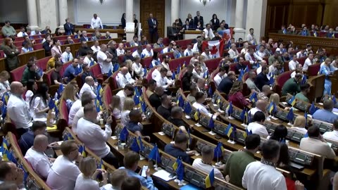 Prime Minister delivers an address at the Verkhovna Rada of Ukraine