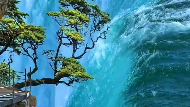 Nature water falling HD