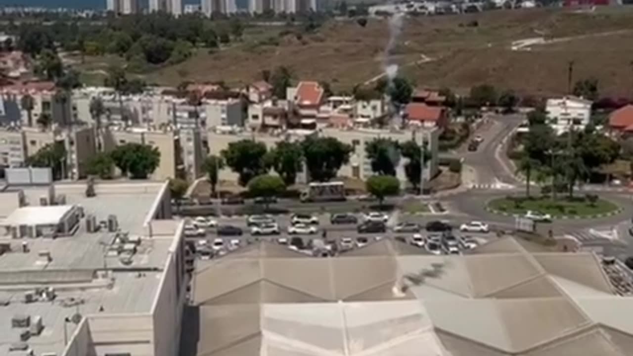 Part of an intercepted UAV fell on the rooftop of the shopping mall of Acco