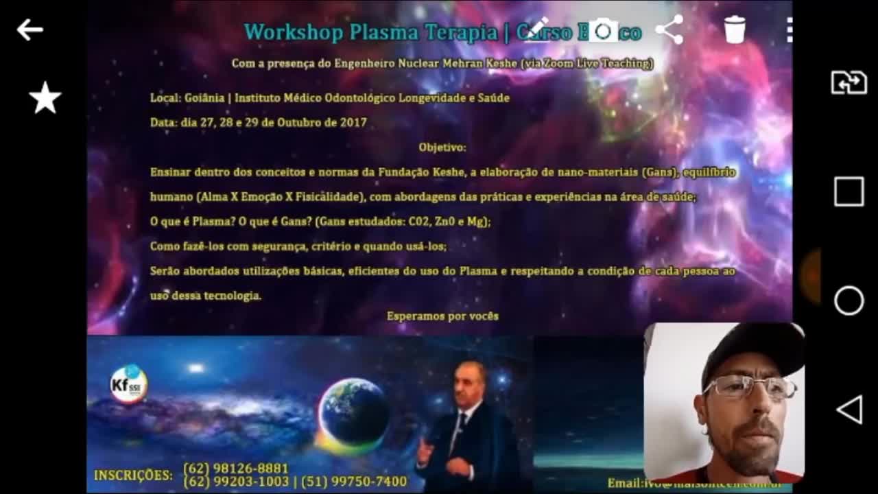 80-Workshop Plasma terapia em Goiânia!!! Live com Mehran Tavakoli Keshe Hurrullll!!!!!!!!!!